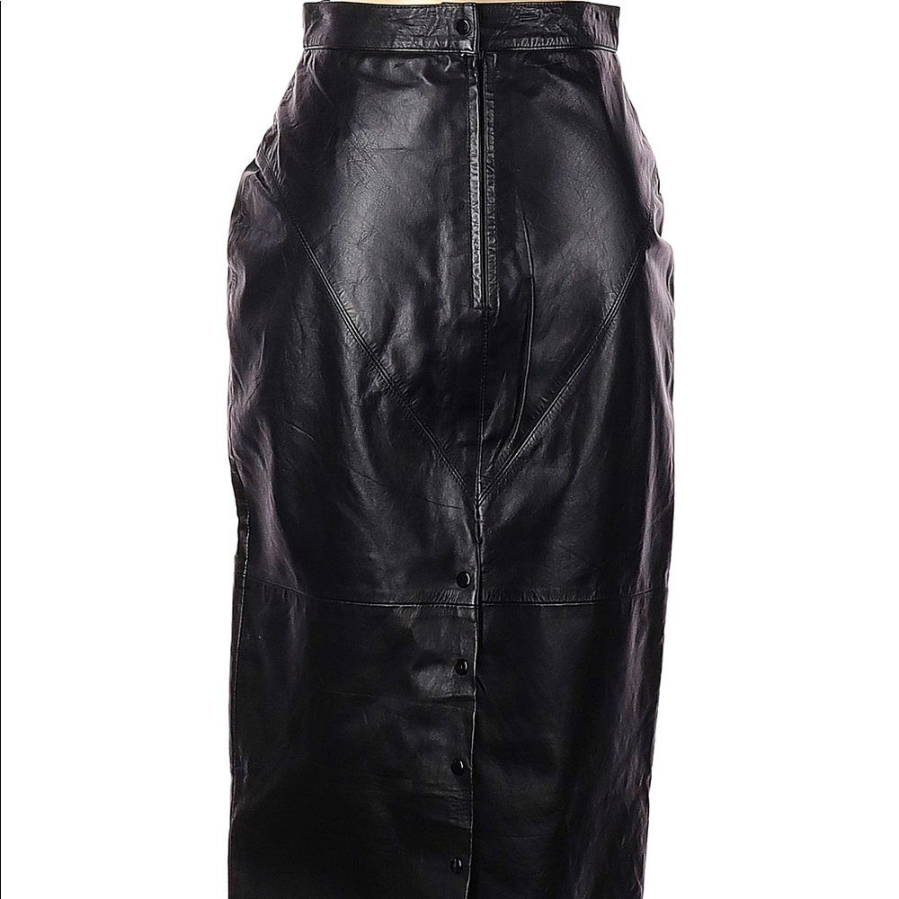 Vintage 80s genuine leather skirt